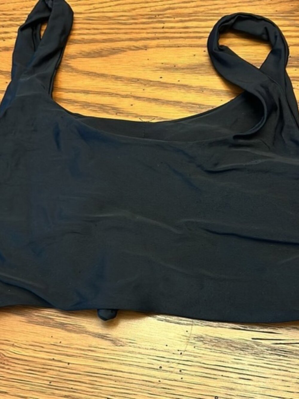 Black Women's Swim Top - Classic Scoop Tank